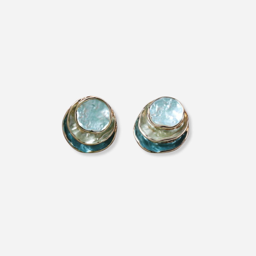 Ocean Hand Painted Earrings